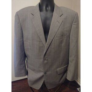 Ermenegildo Zegna Mens Gray Wool Vented Single Breasted Two Button Blazer 42R